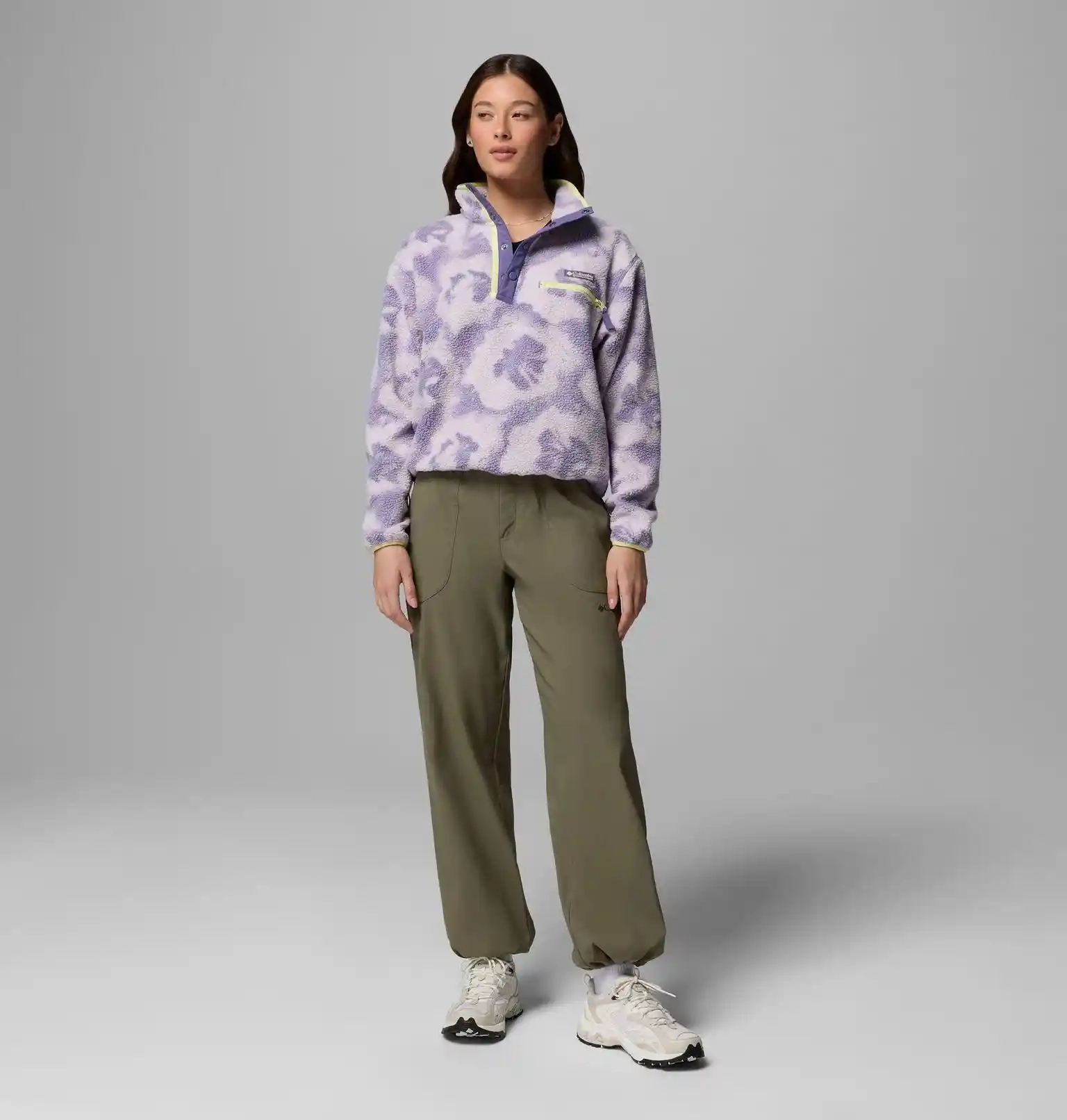 Polaire Femme Helvetia II Printed Cropped Stormwatch Sprayflower  - Polaire | Columbia