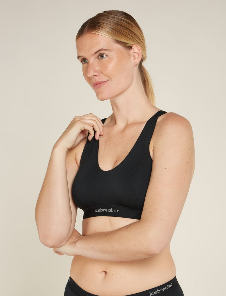Brassiere Mer 125 Cool-lite Sprite Racerback Black | Icebreaker
