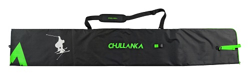 Housse A Skis Matelassee Noir-vert - Housse | Chullanka