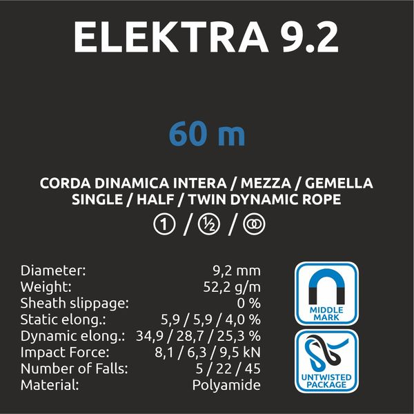 Elektra 9,2 X 80m - Orange