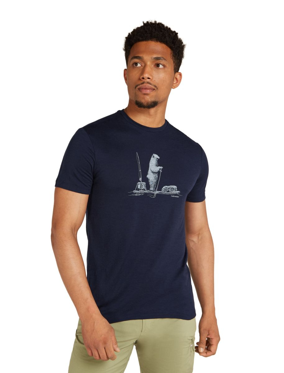 T-shirt Merino 150 Tech Lite Pol Paddle Midnight Navy | Icebreaker