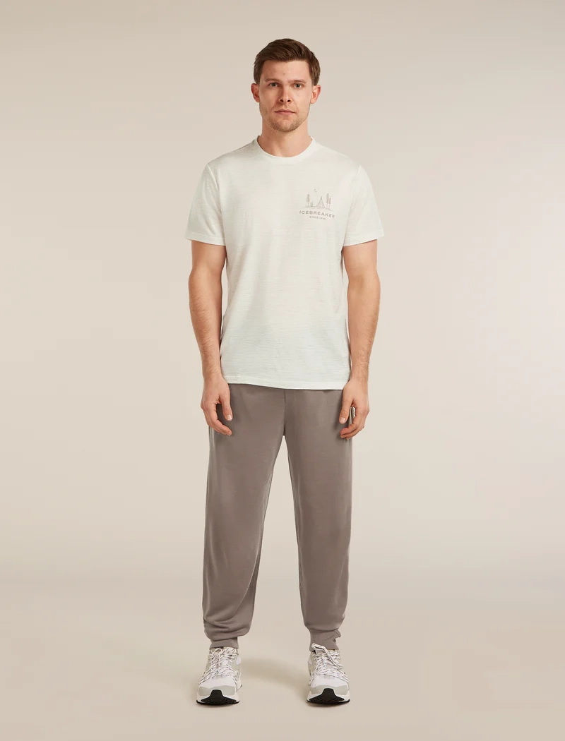 M Mer 150 Tech Lite Ss T-shirt Peaceful Pass Ecru Hthr - Tee Shirt Mc
