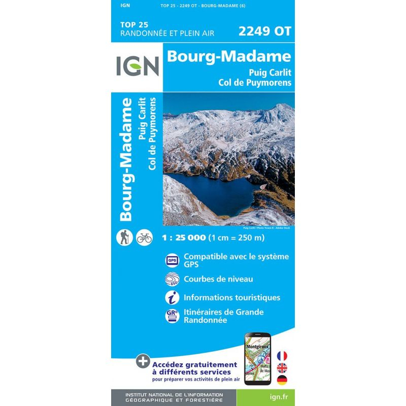Carte 2249ot Bourg-madame/col Puymorens - Cartes | Ign
