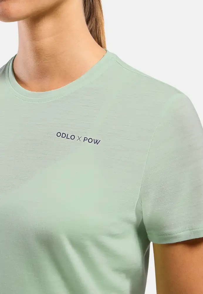 T-shirt Femme X Pow Merino Tencel Ambrosia - Tee Shirt Mc | Odlo