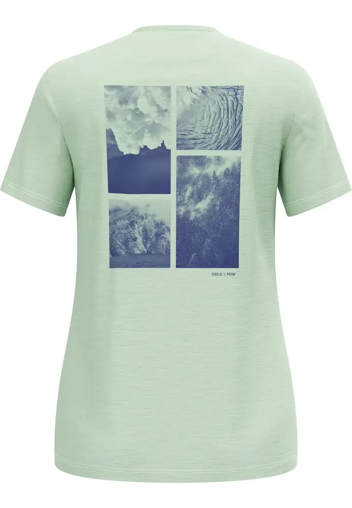 T-shirt Femme X Pow Merino Tencel Ambrosia - Tee Shirt Mc | Odlo