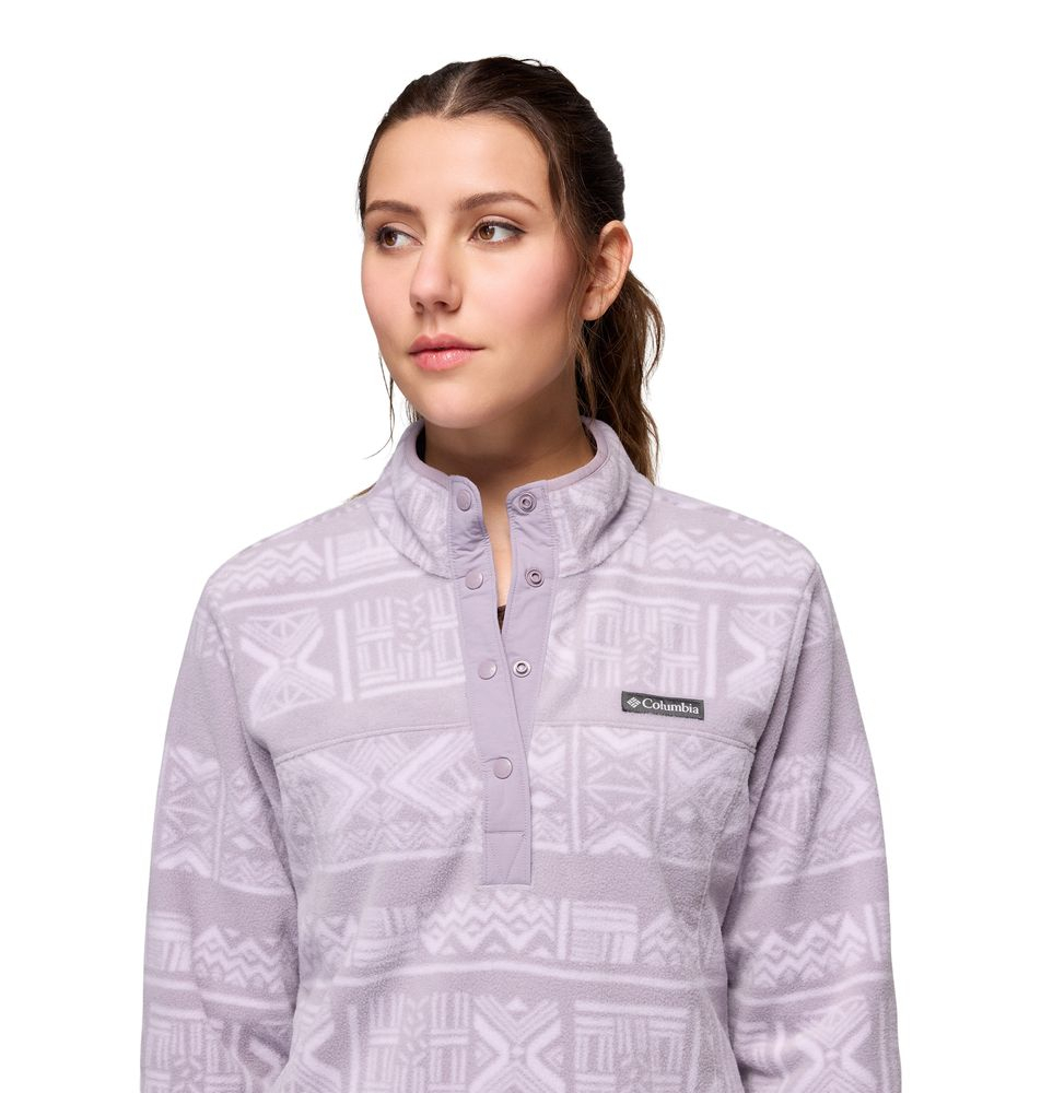 Polaire Femme Benton Springs Printed Shale Purple Dechutes Grey