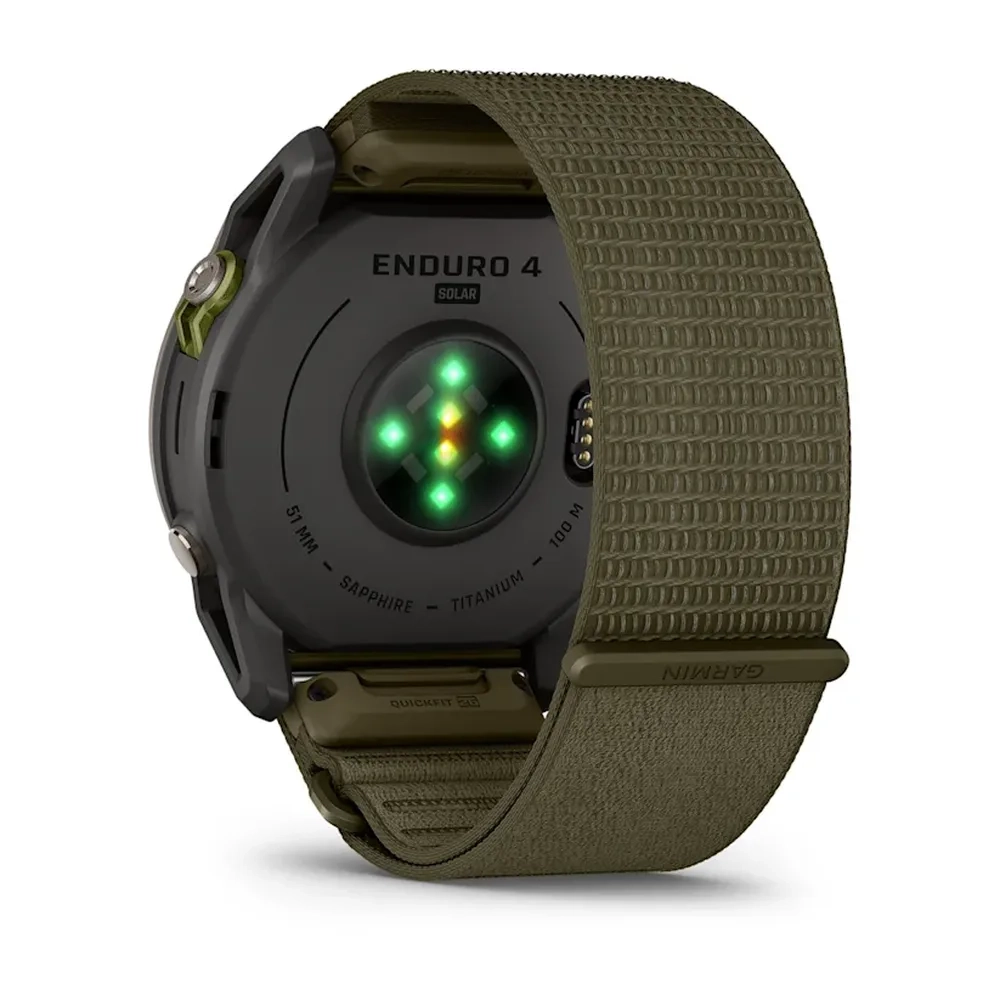 Enduro 4  Solar  51mm  Sapph/tit Silver / Nylon Comf Fit Olive + - Gps