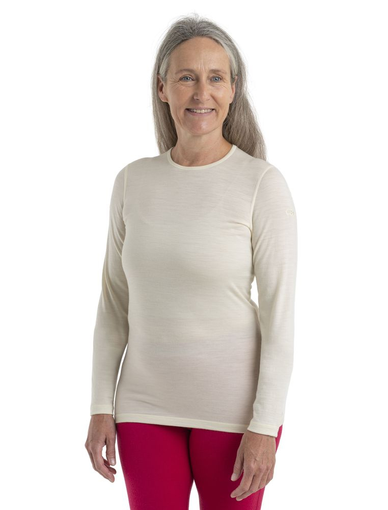T-shirt Femme 200 Oasis Ls Crewe Undyed - Tee Shirt Ml | Icebreaker