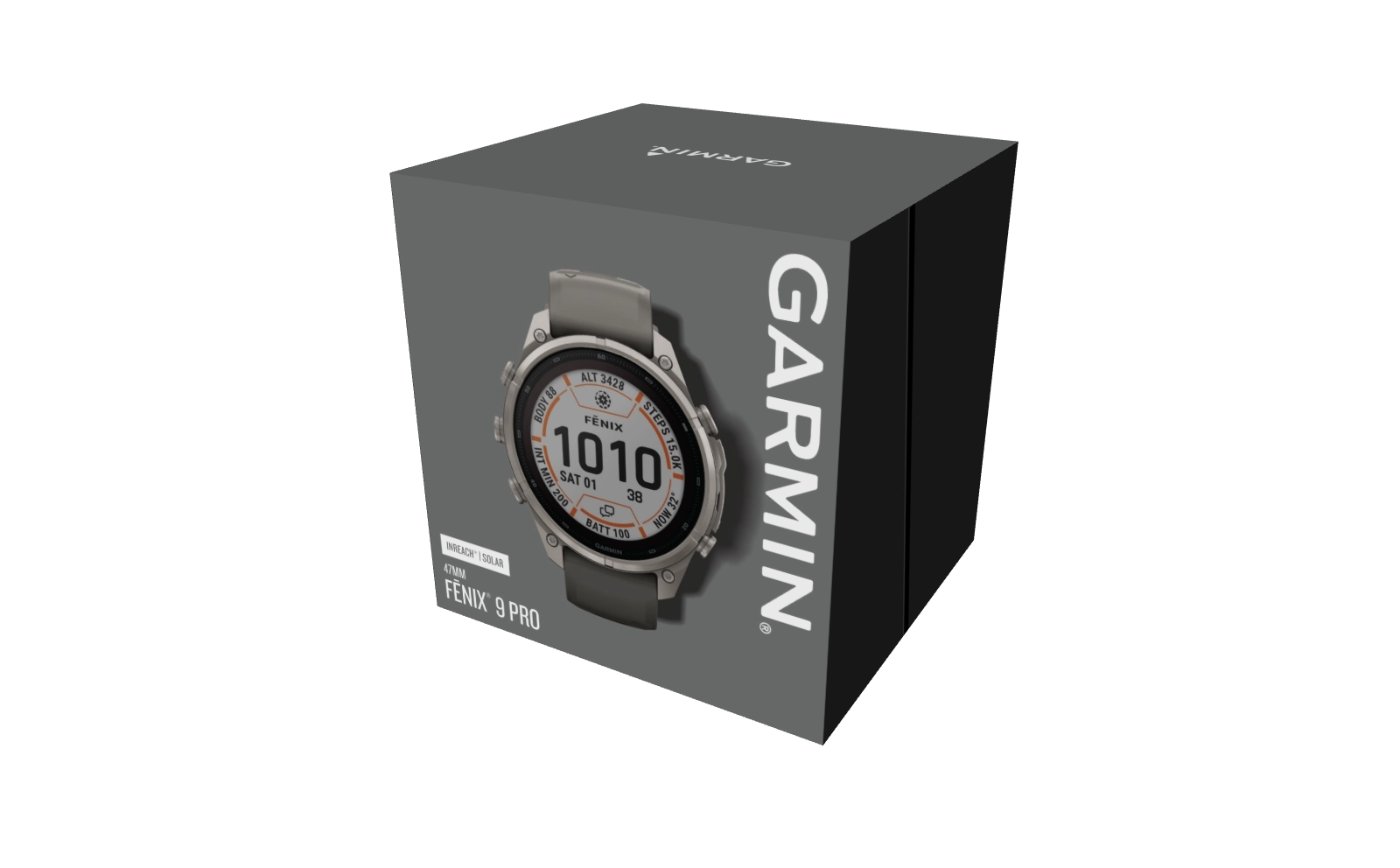 Fenix 9 Pro 47mm Solar Inreach Titane Pebble Silver Grey Band - Gps | Garmin
