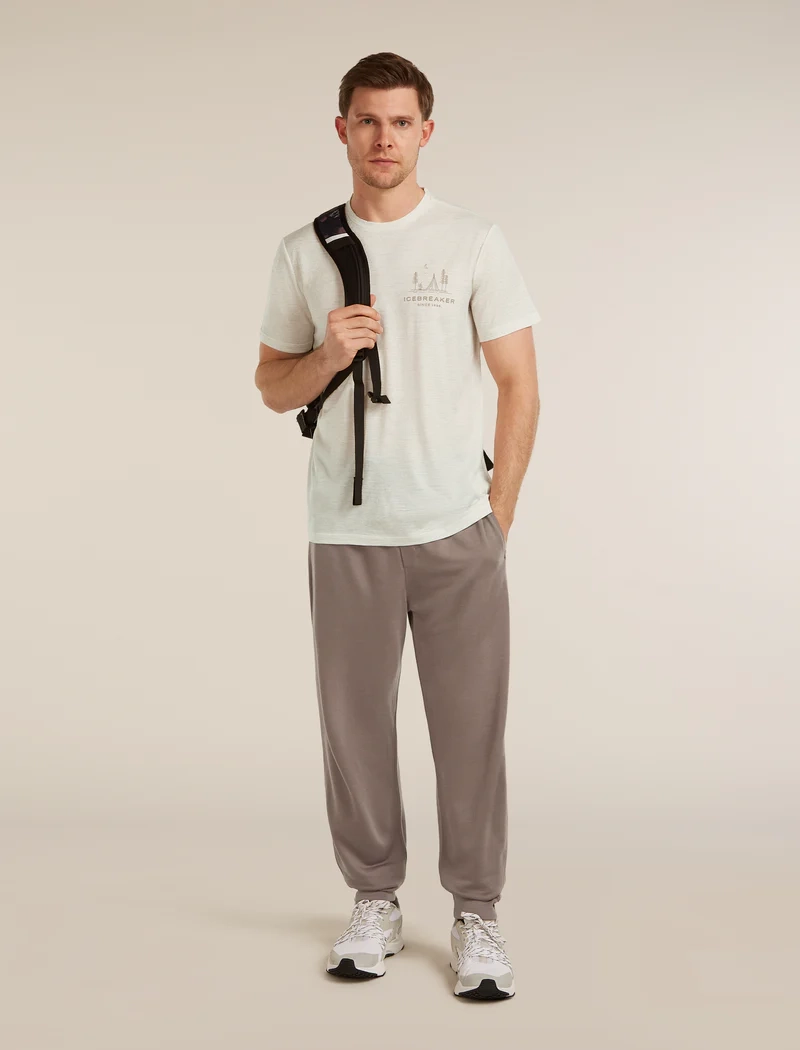 M Mer 150 Tech Lite Ss T-shirt Peaceful Pass Ecru Hthr - Tee Shirt Mc