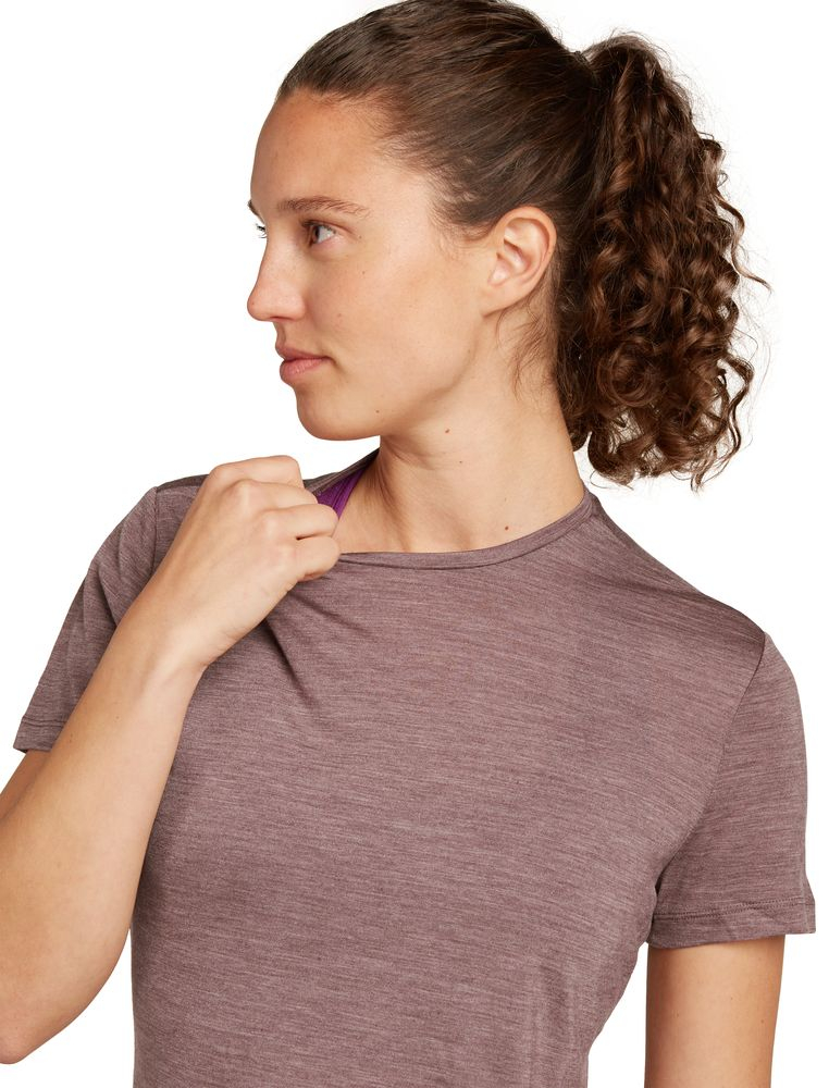 T-shirt Femme Merino 125 Cool-lite Sphere Iii Carob | Icebreaker