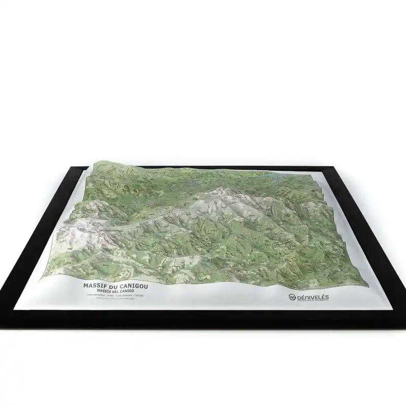 Carte En Relief Massif Du Canigou | Deniveles Editions