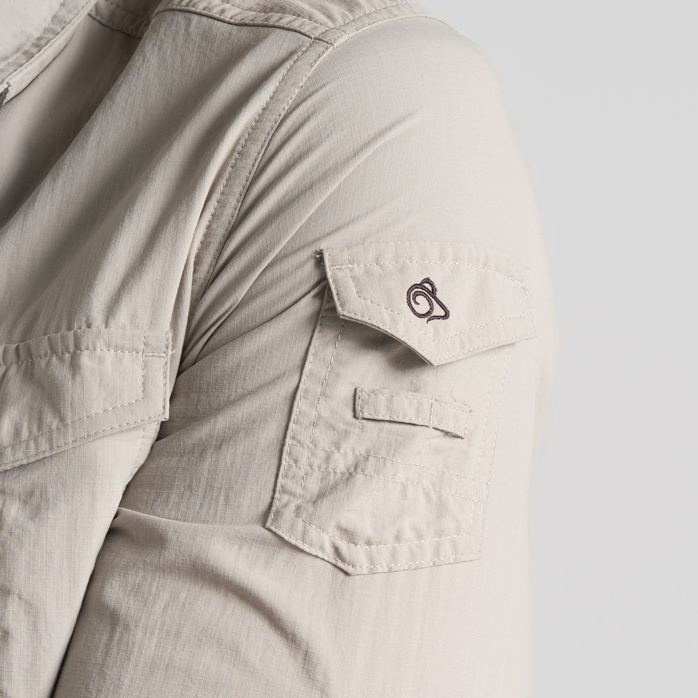 Chemise Nosilife Adventure Long Sleeved III Parchment | Craghoppers