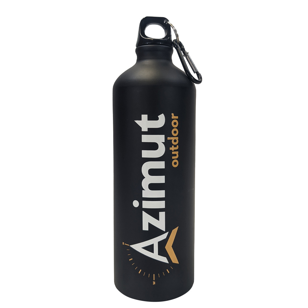 Gourde Aluminium 1l - Noire - Gourde Rigide | Azimut Outdoor
