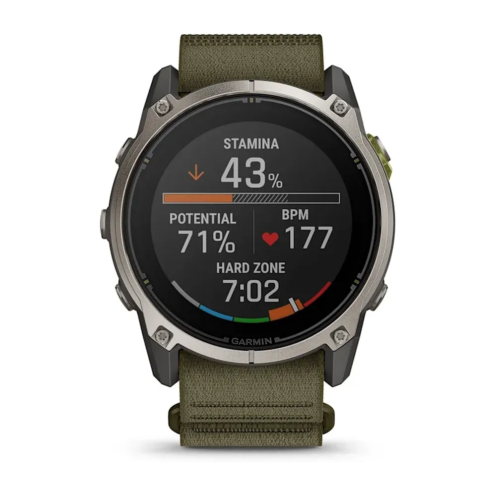Enduro 4  Solar  51mm  Sapph/tit Silver / Nylon Comf Fit Olive + - Gps