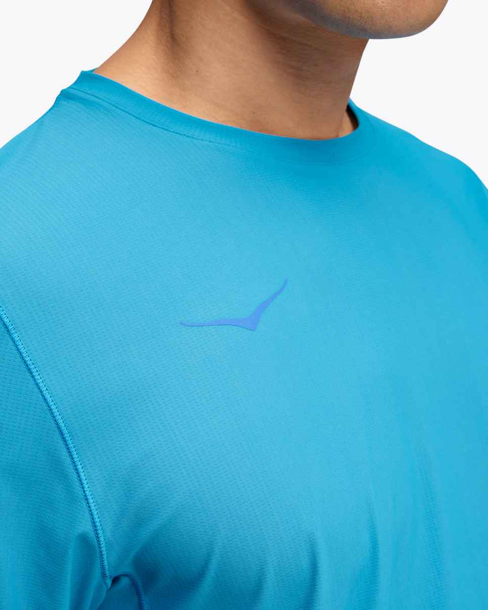 T-shirt Airolite 2.0 Blue - Tee Shirt Mc | Hoka
