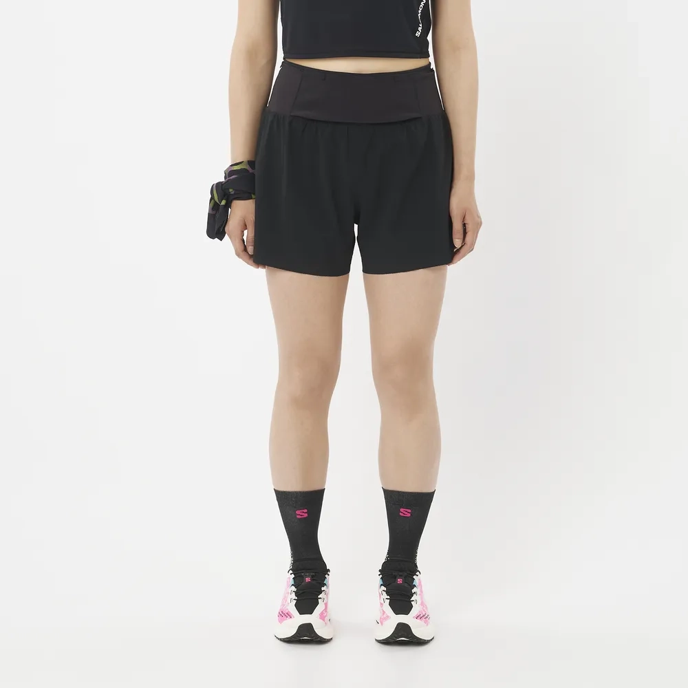 Short Femme Sense Aero 2in1 Deep Black - Short | Salomon