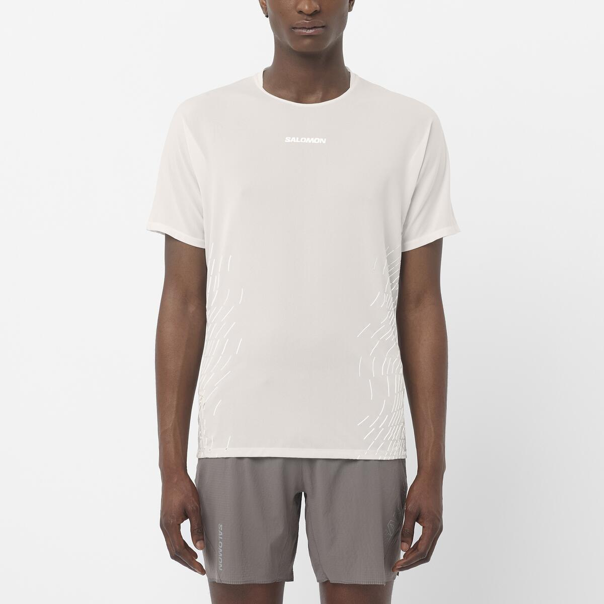 T-shirt Sense Aero Gfx Whisper White - Tee Shirt Mc | Salomon