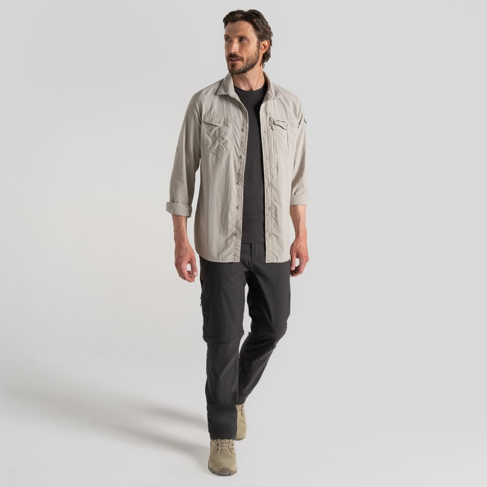 Chemise Nosilife Adventure Long Sleeved III Parchment | Craghoppers