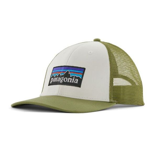 Casquette P-6 Logo Lopro Trucker White Buckhorn Green | Patagonia