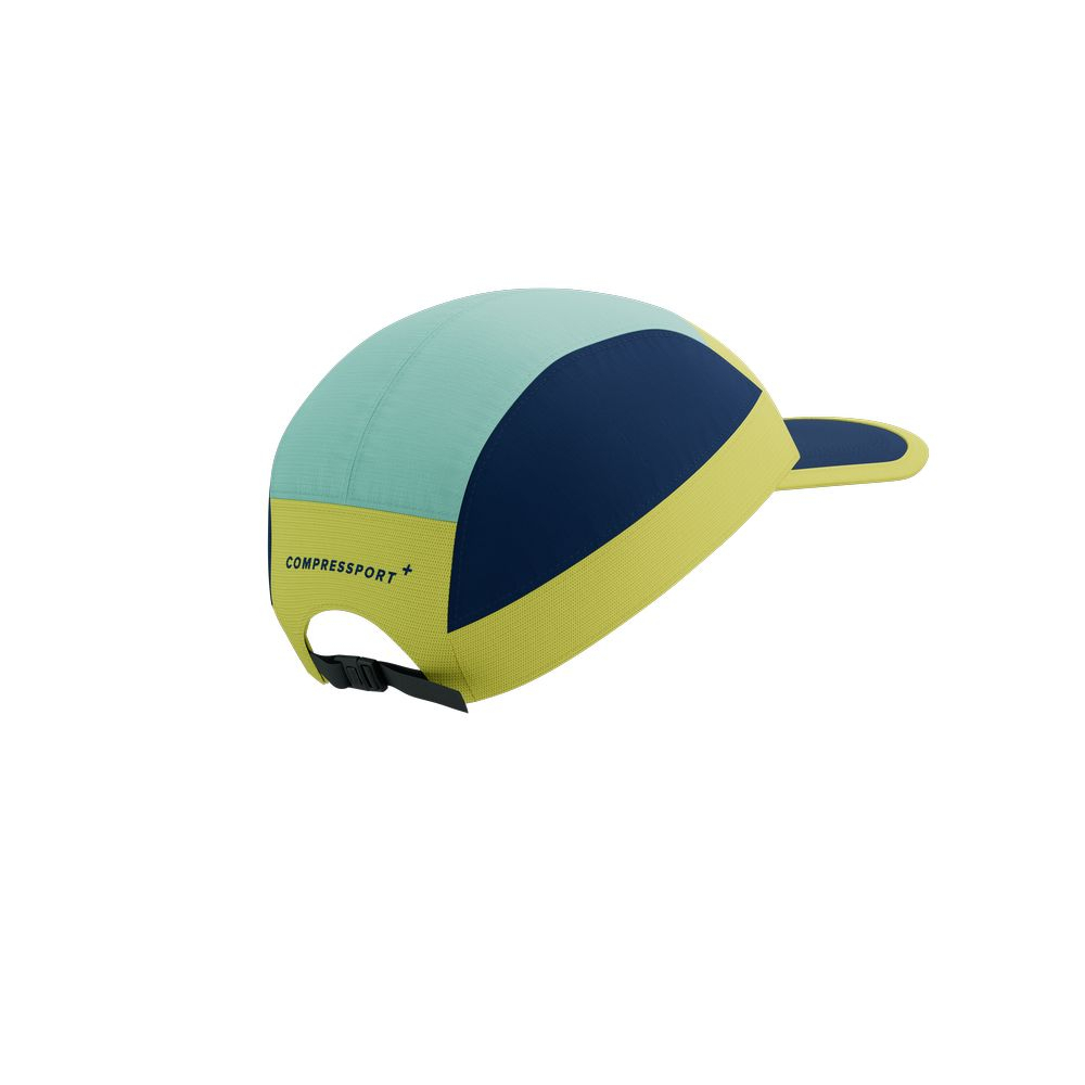 5 Panels Lcap Bleu Vert - Casquette | Compressport