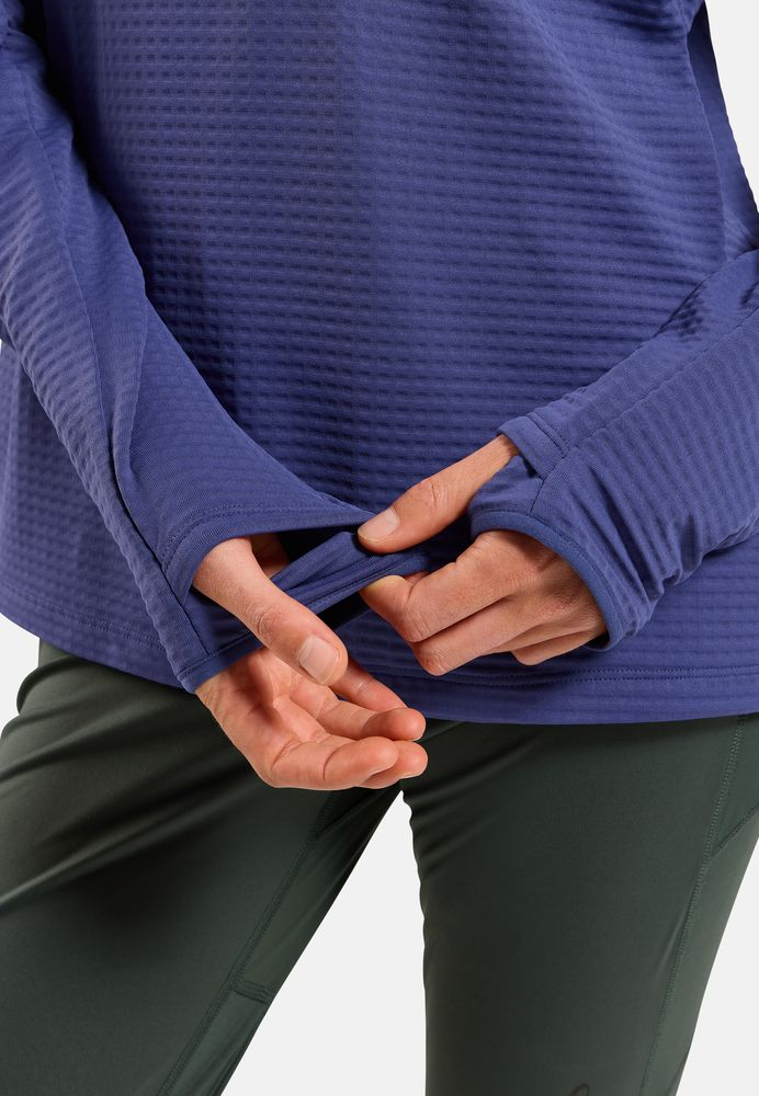 T-shirt 1/2 Zip Femme Essential Thermal Skipper Blue