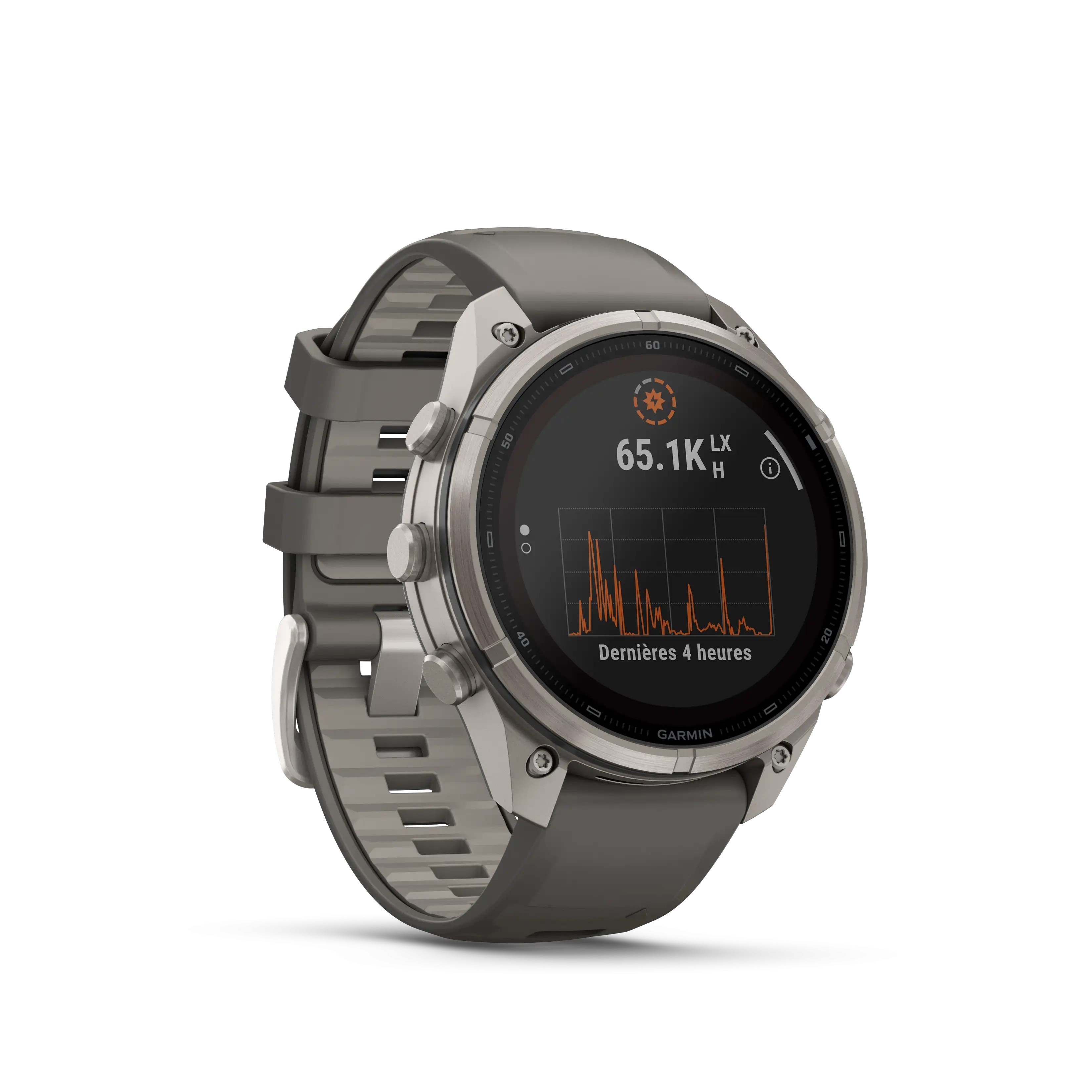 Fenix 9 Pro 47mm Solar Inreach Titane Pebble Silver Grey Band - Gps | Garmin
