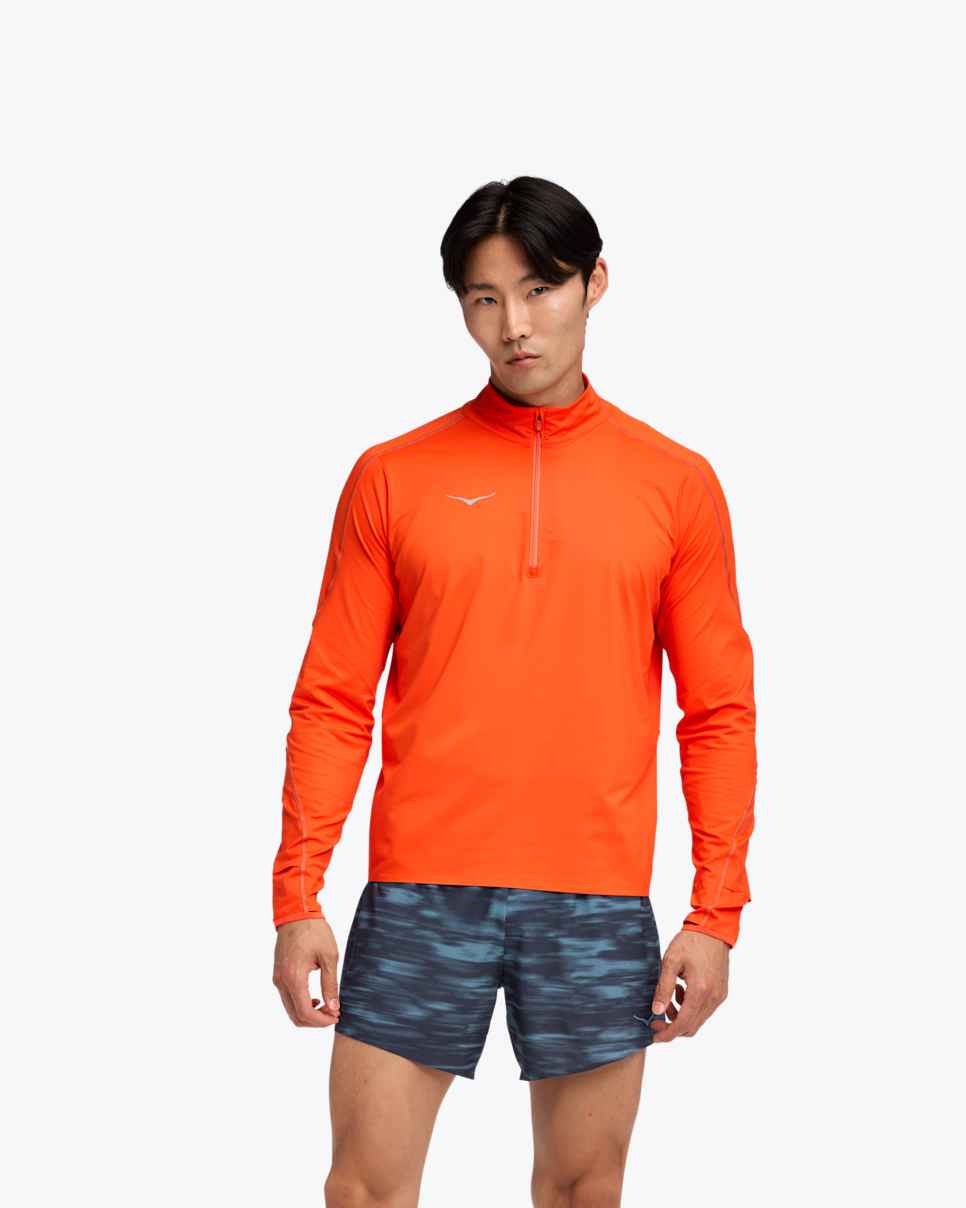 T-shirt Zippé Glidetech Lava - Polaire | Hoka
