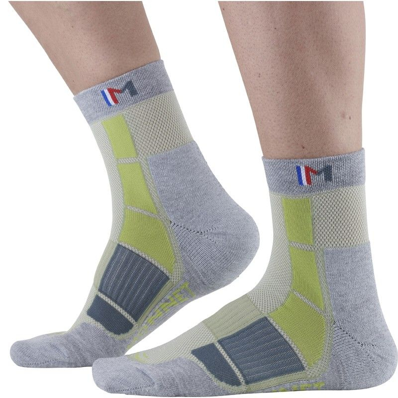 Chaussette Mid Air Gris Vert - Chaussettes | Monnet