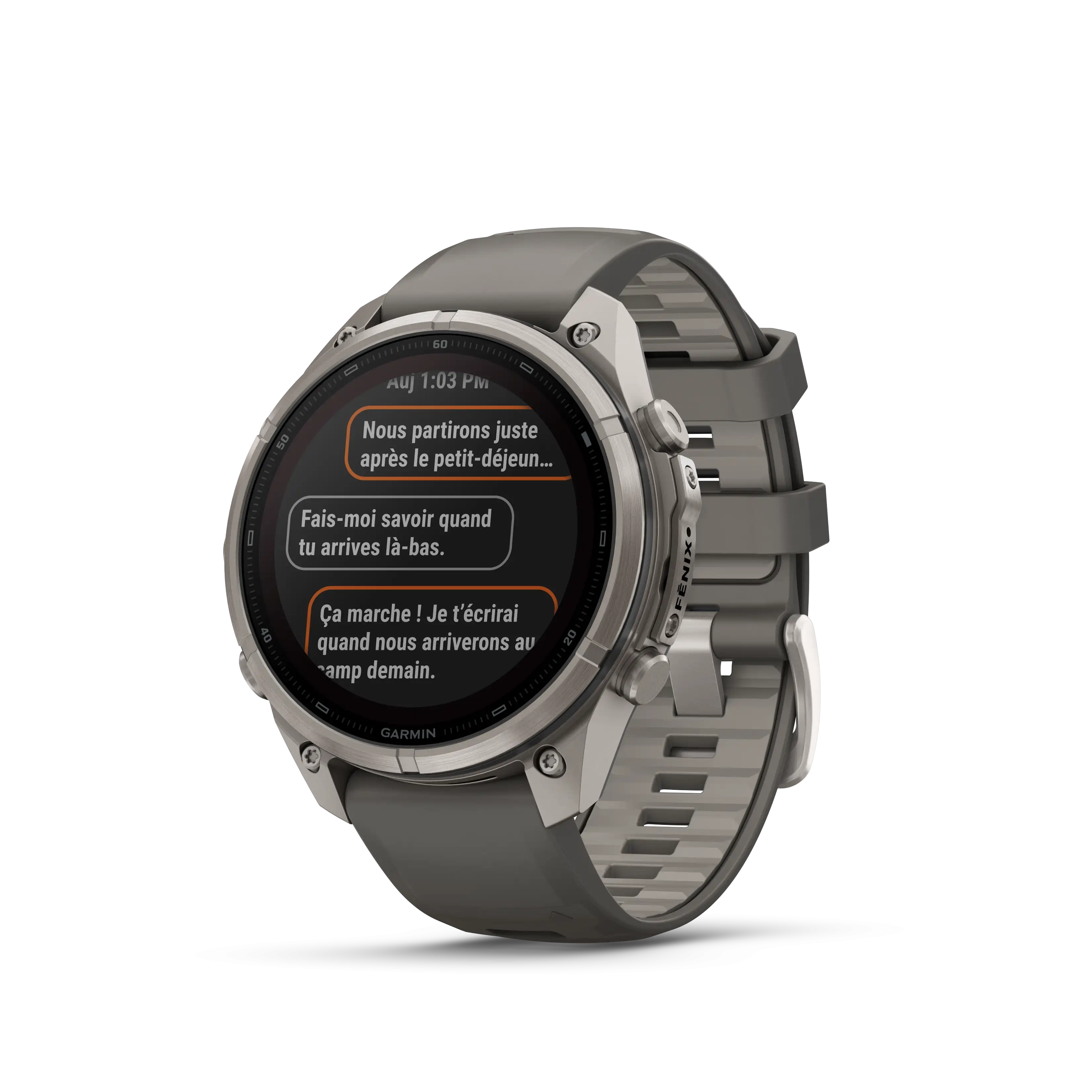 Fenix 9 Pro 47mm Solar Inreach Titane Pebble Silver Grey Band - Gps | Garmin