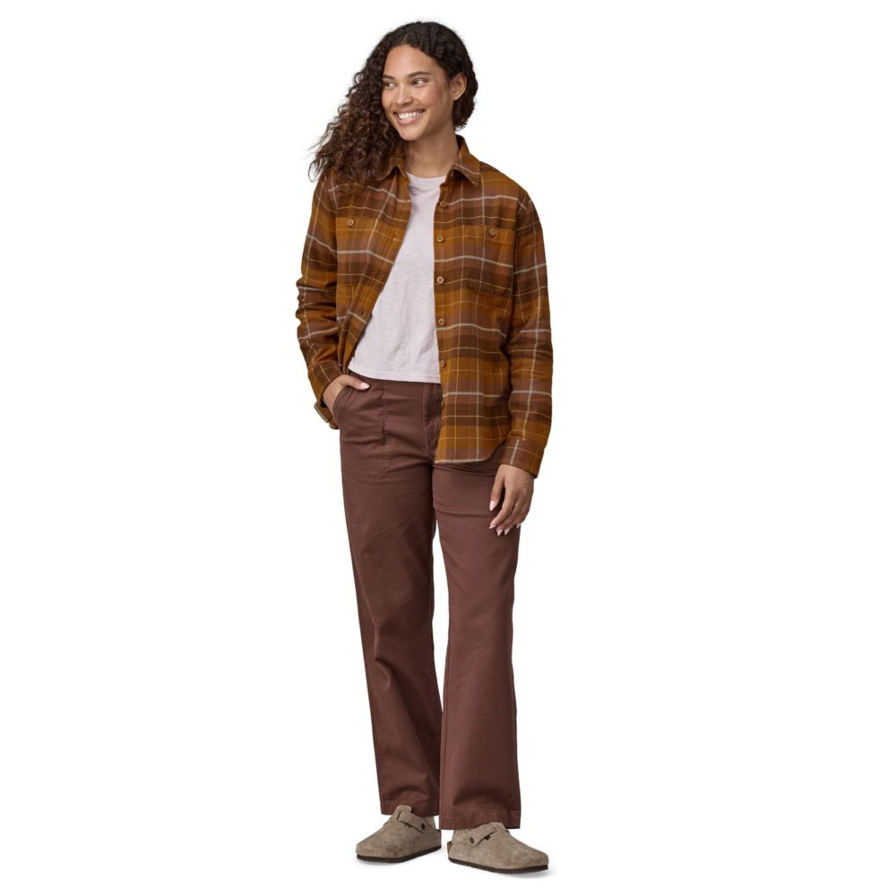 Chemise Femme Fjord Flannel Camper Shelter Brown - Chemise | Patagonia