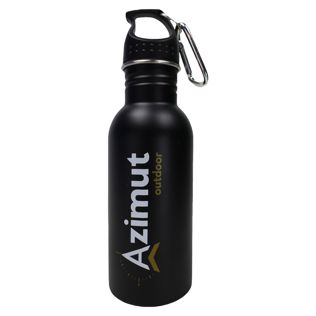 Gourde Acier 0.5 L Noir Mate - Gourde Rigide | Azimut Outdoor