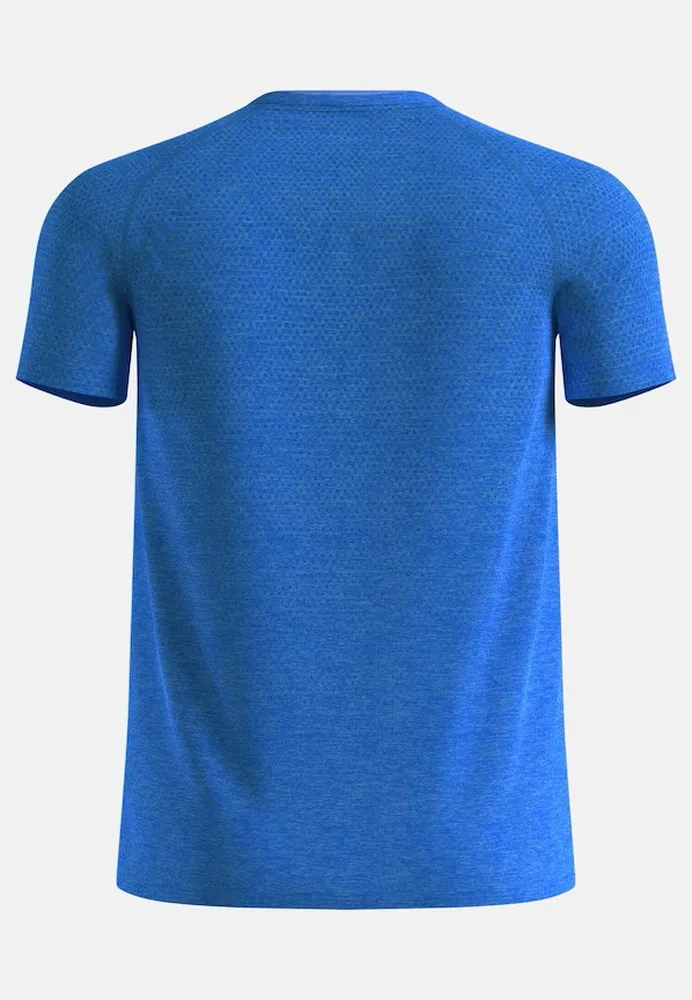 T-Shirt Essential Seamless Dazzling Blue Melange - Tee Shirt Mc | Odlo