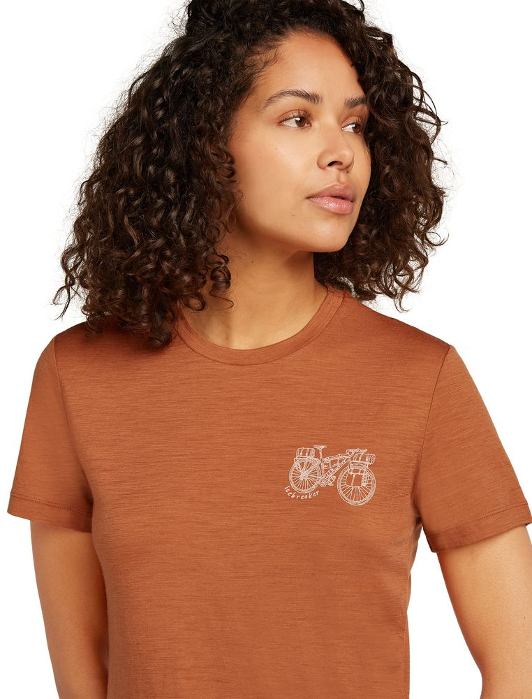 T-shirt Femme Merino 150 Tech Lite Adventure Ride Dusty Clay - Tee Shirt Mc
