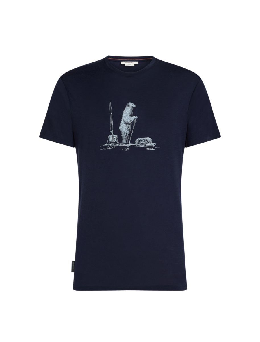 T-shirt Merino 150 Tech Lite Pol Paddle Midnight Navy | Icebreaker