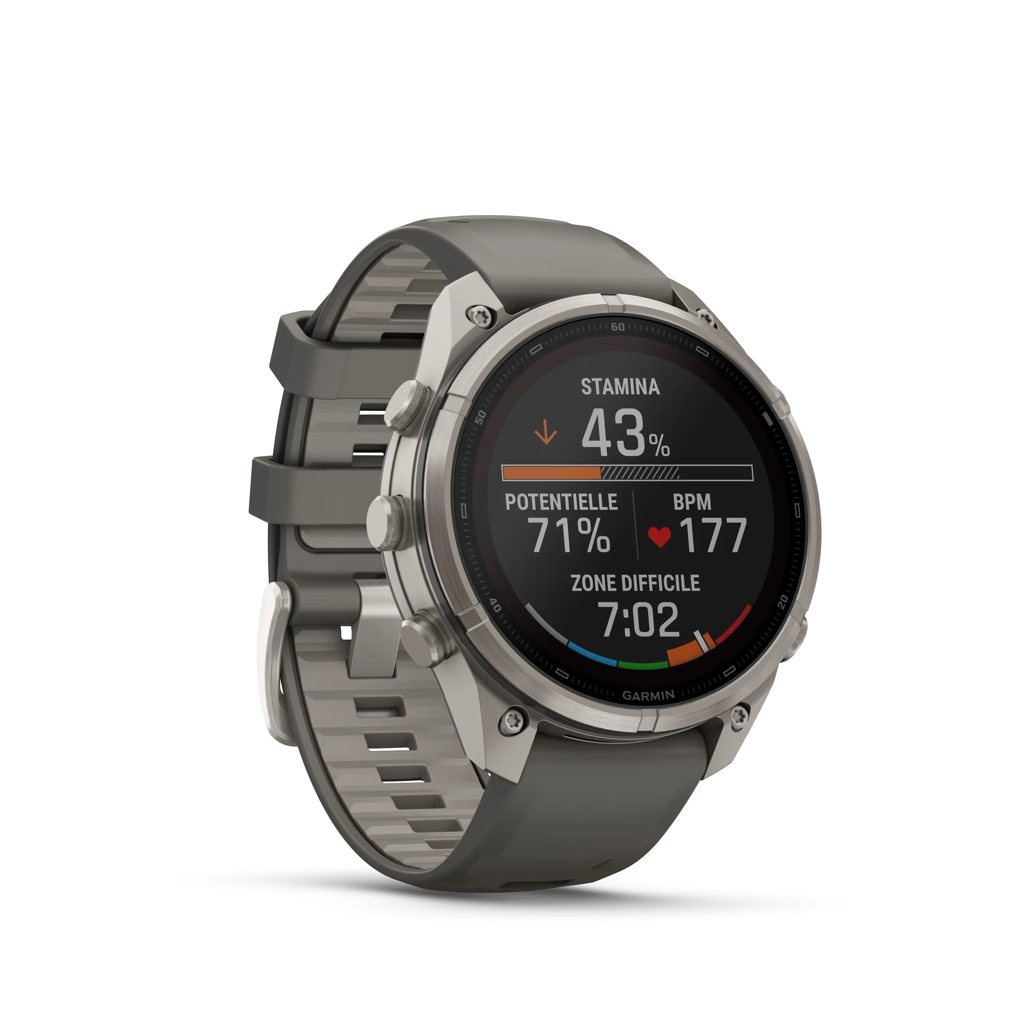 Fenix 9 Pro 47mm Solar Inreach Titane Pebble Silver Grey Band - Gps | Garmin