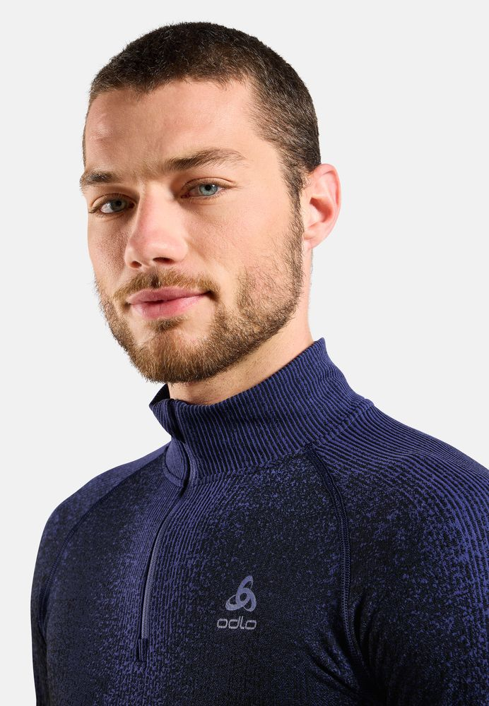 T-shirt 1/2 Zip Performance Warm Blackcomb Skipper Blue