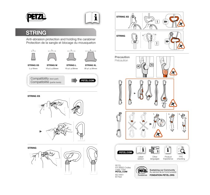 10 Protections Sangle String M - Escalade | Petzl