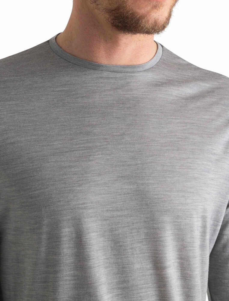 M Mer 125 Cool-lite Sphere III Ls T-shirt Metro Hthr | Icebreaker