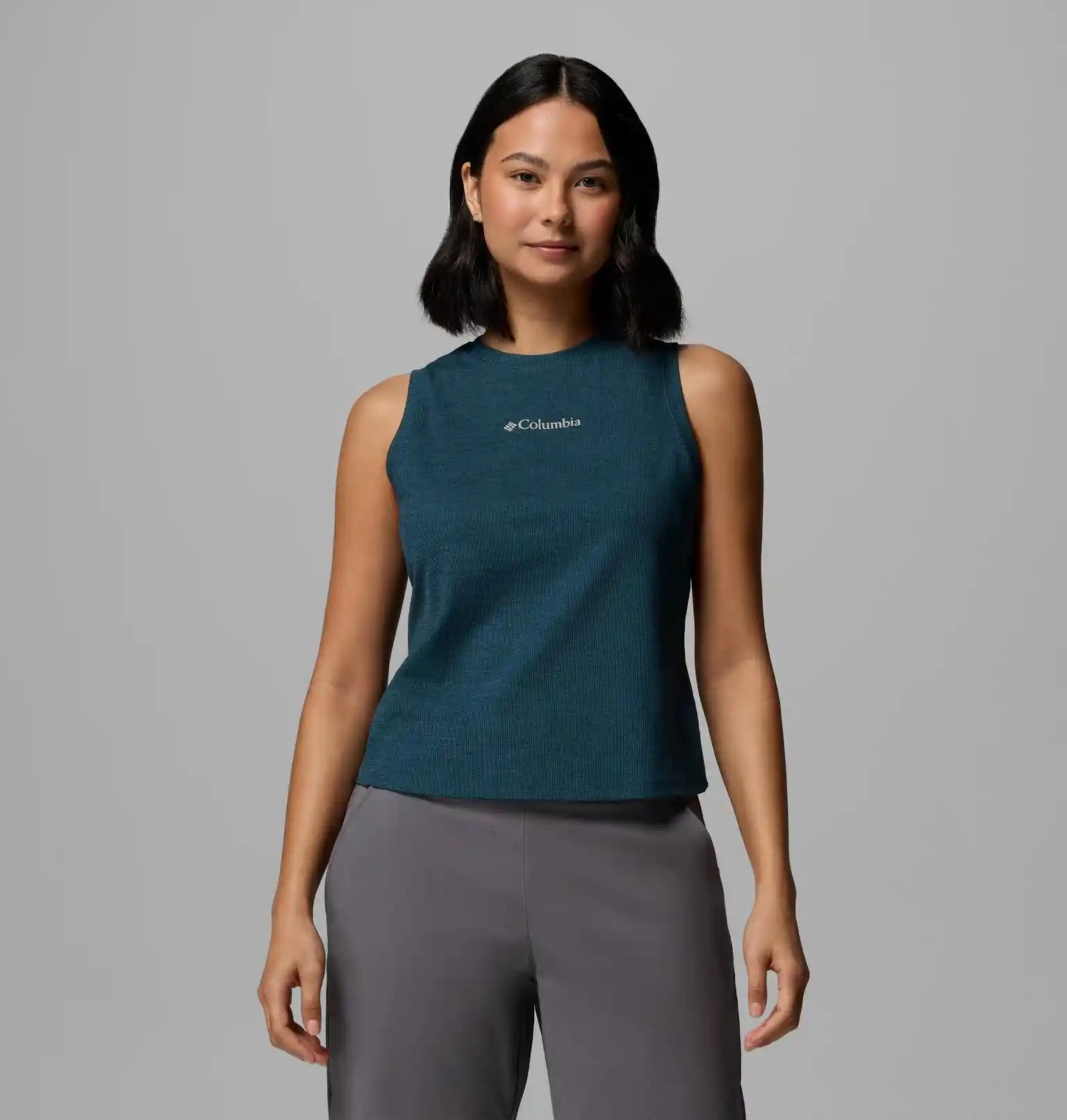 Débardeur Femme Columbia Move High Neck Everblue Heather - Debardeur | Columbia