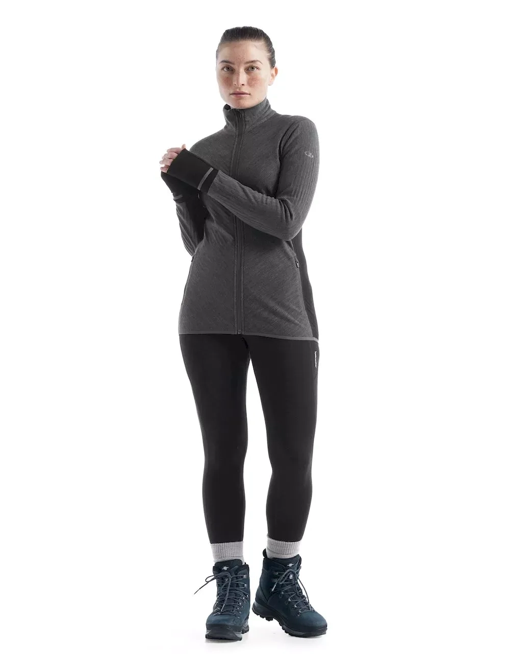 Descender Femme Jet Heather Black - Veste | Icebreaker