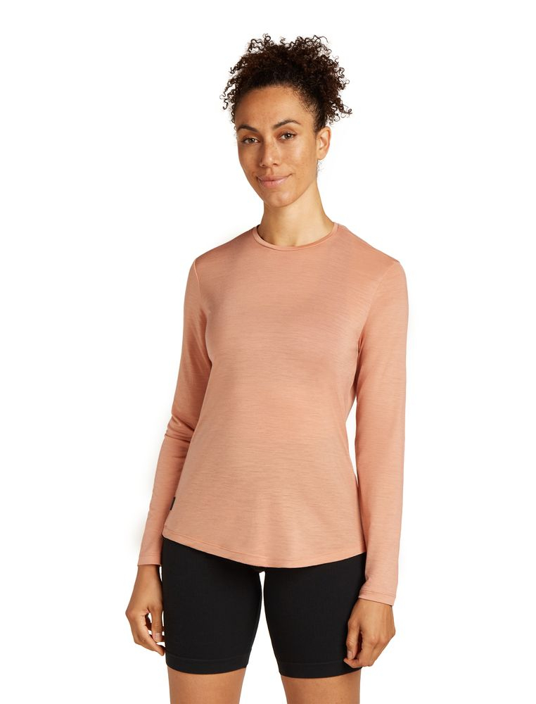 T-shirt Femme Long Merino 125 Cool-lite Sphere Iii Desert Sand - Tee Shirt Ml
