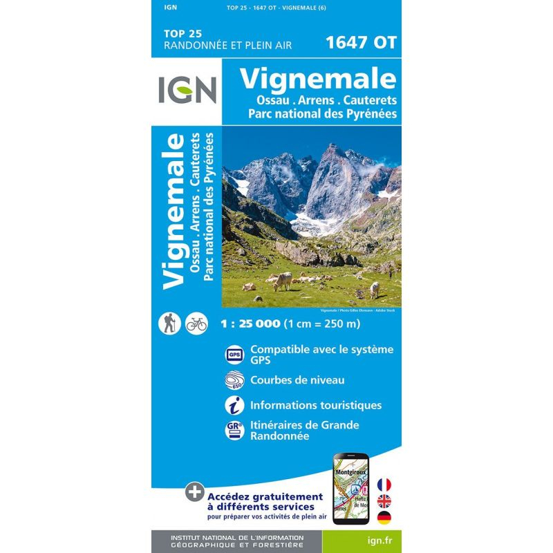 Carte 1647ot Vignemale-cauterets - Cartes | Ign