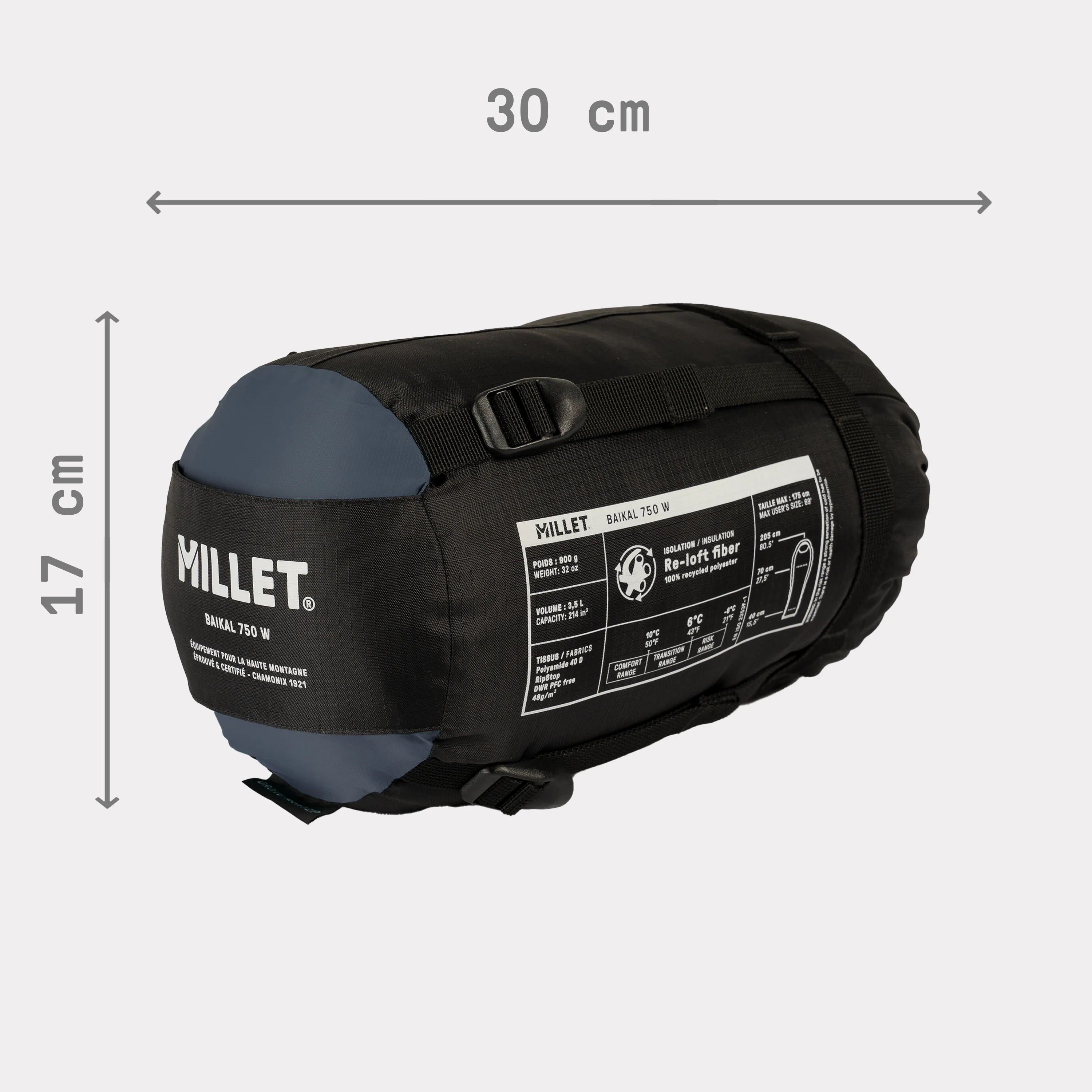 Baikal 750 Femme Saphir 10°/6° Gauche - Sac De Couchage | Millet