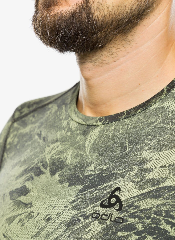Whistler Eco Bl Top Crew Neck L/s Olivine Black - Tee Shirt Ml | Odlo
