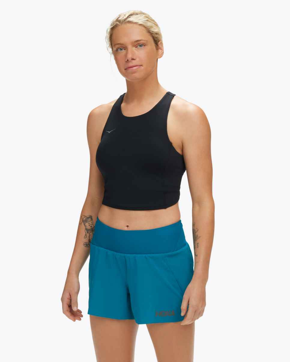 Brassière Crop Top Femme Elaro Black - Brassiere | Hoka
