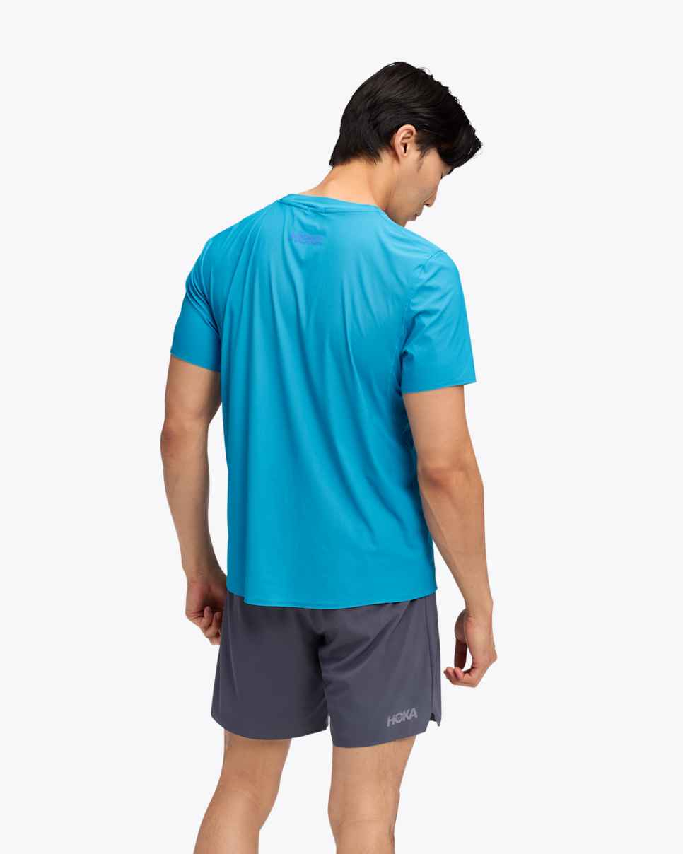 T-shirt Airolite 2.0 Blue - Tee Shirt Mc | Hoka