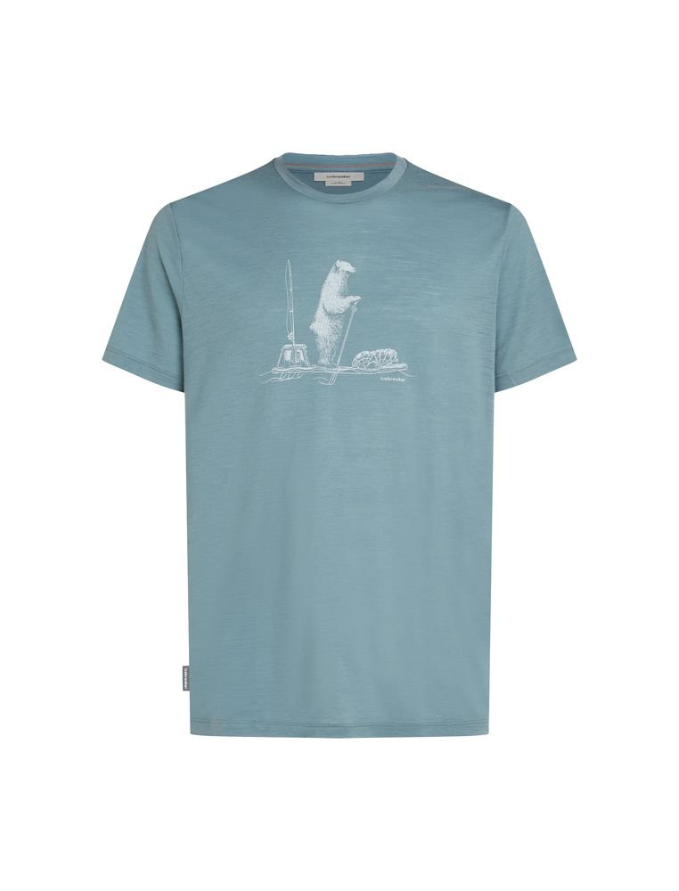 T-shirt Merino 150 Tech Lite Pol Paddle Blue Ash | Icebreaker