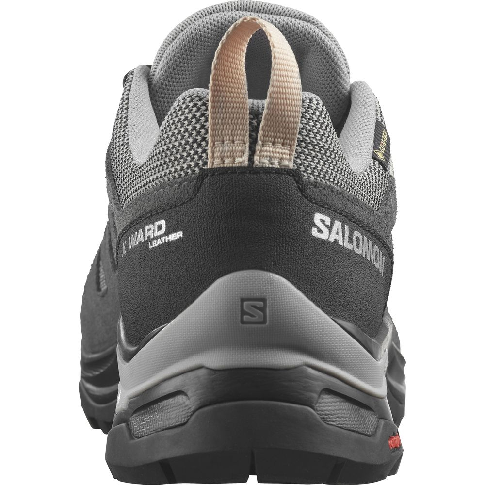 X Ward Leather Gtx Femme Vintage Gull / Black / Ebony | Salomon