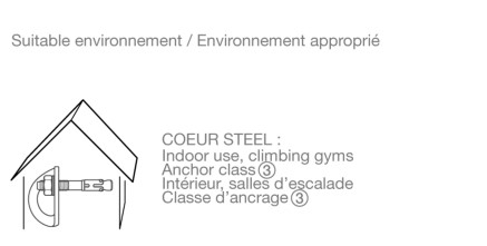 Plaquette Coeur  Steel 12mm - Amarrage | Petzl